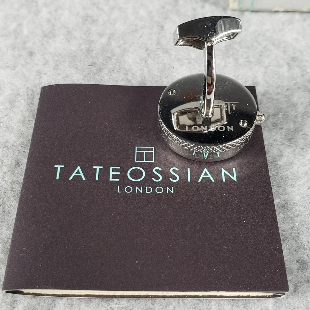 Tateossian London Mechanical Cufflinks Sterling Silver‎ Watch Movement Steampunk